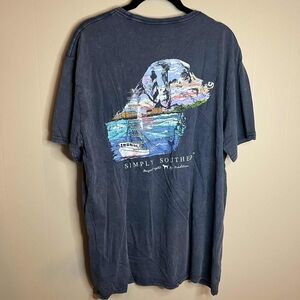 Simply Southern Raised Right Men's Coastal Fishing Boat Lab Medium Tee